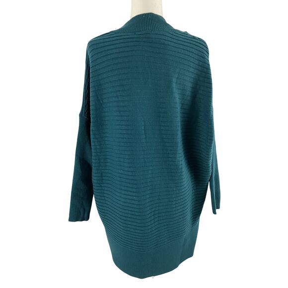 Stitchdrop green sweater v-neck size Large viscose oversized A003548 - Picture 4 of 5